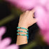 Picasso Porzellan Makramee Armband | Zitronenhimmel